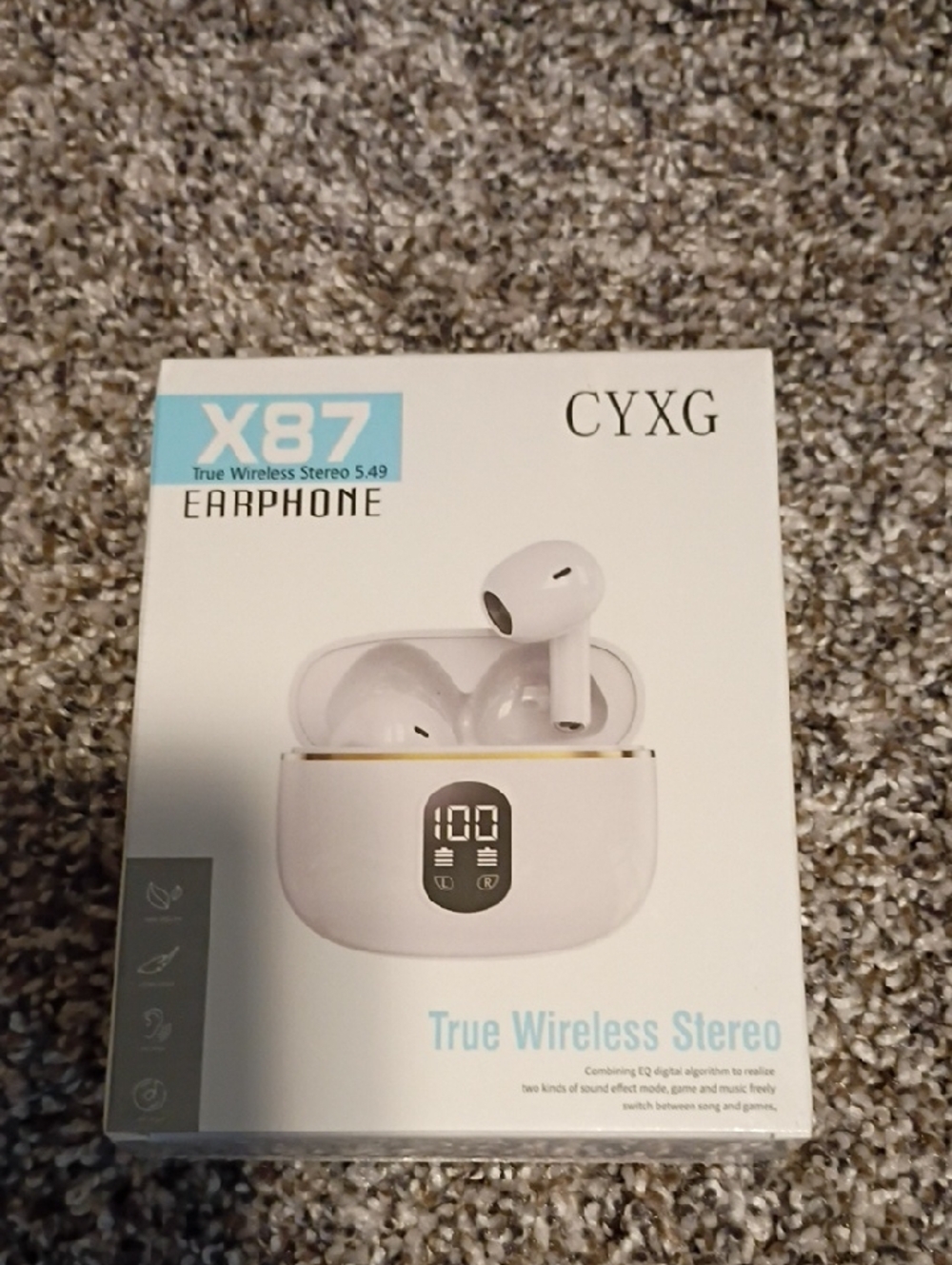 X87 True Wireless Earbuds - White
